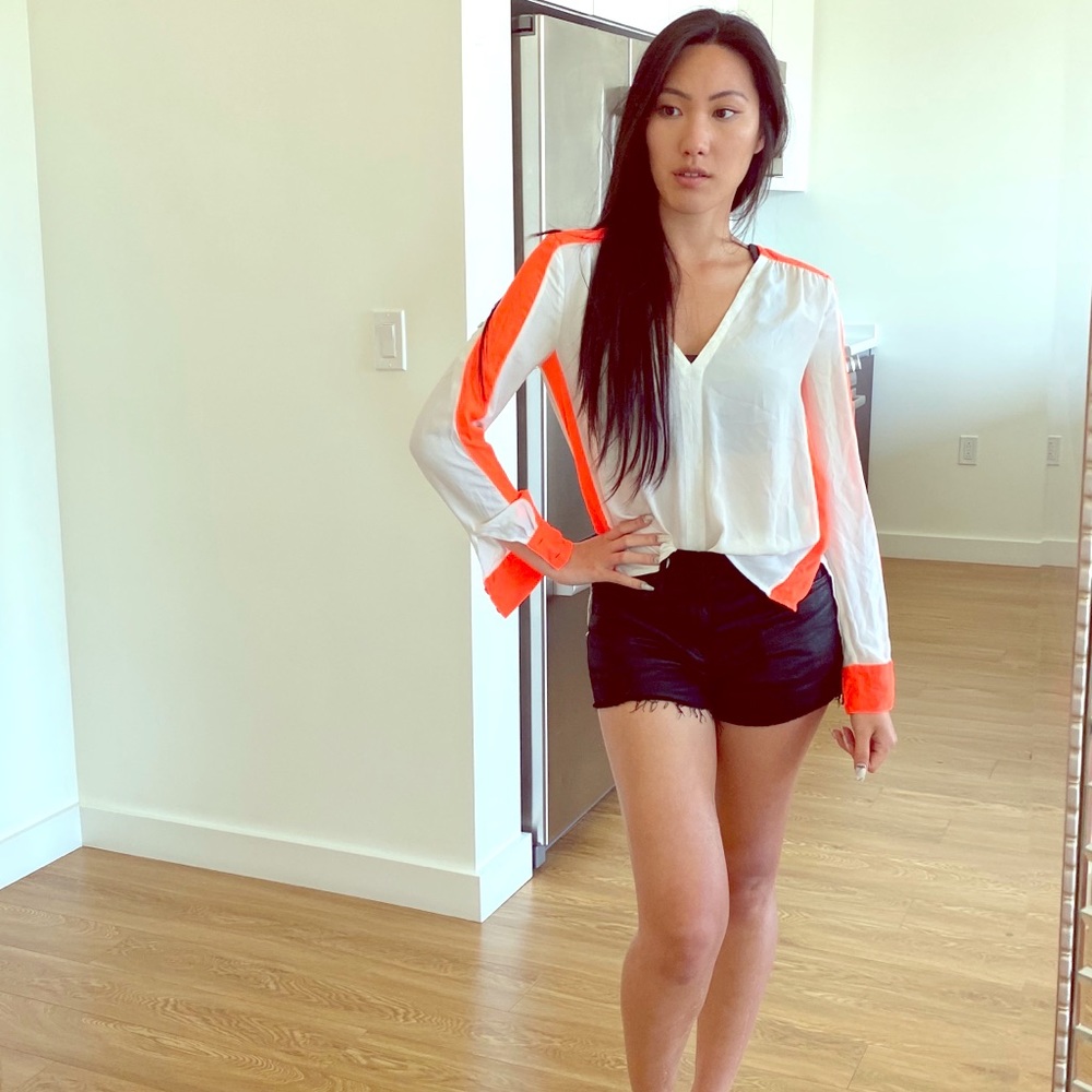 BCBG Maxazria white blouse